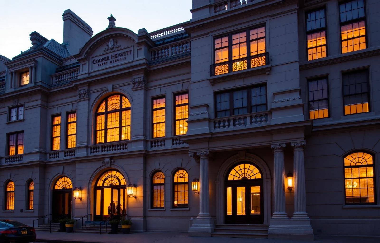 The Cooper Hewitt, Smithsonian Design Museum exterior in New York City.
