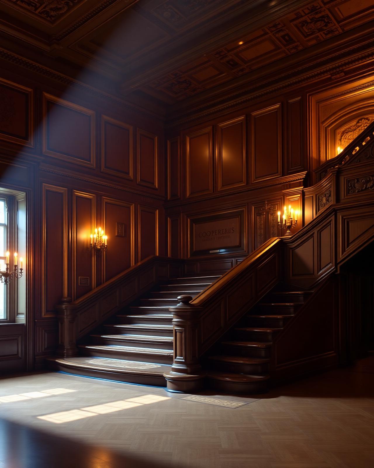 Inside the Great Hall of the Carnegie Mansion, set for the Convocation